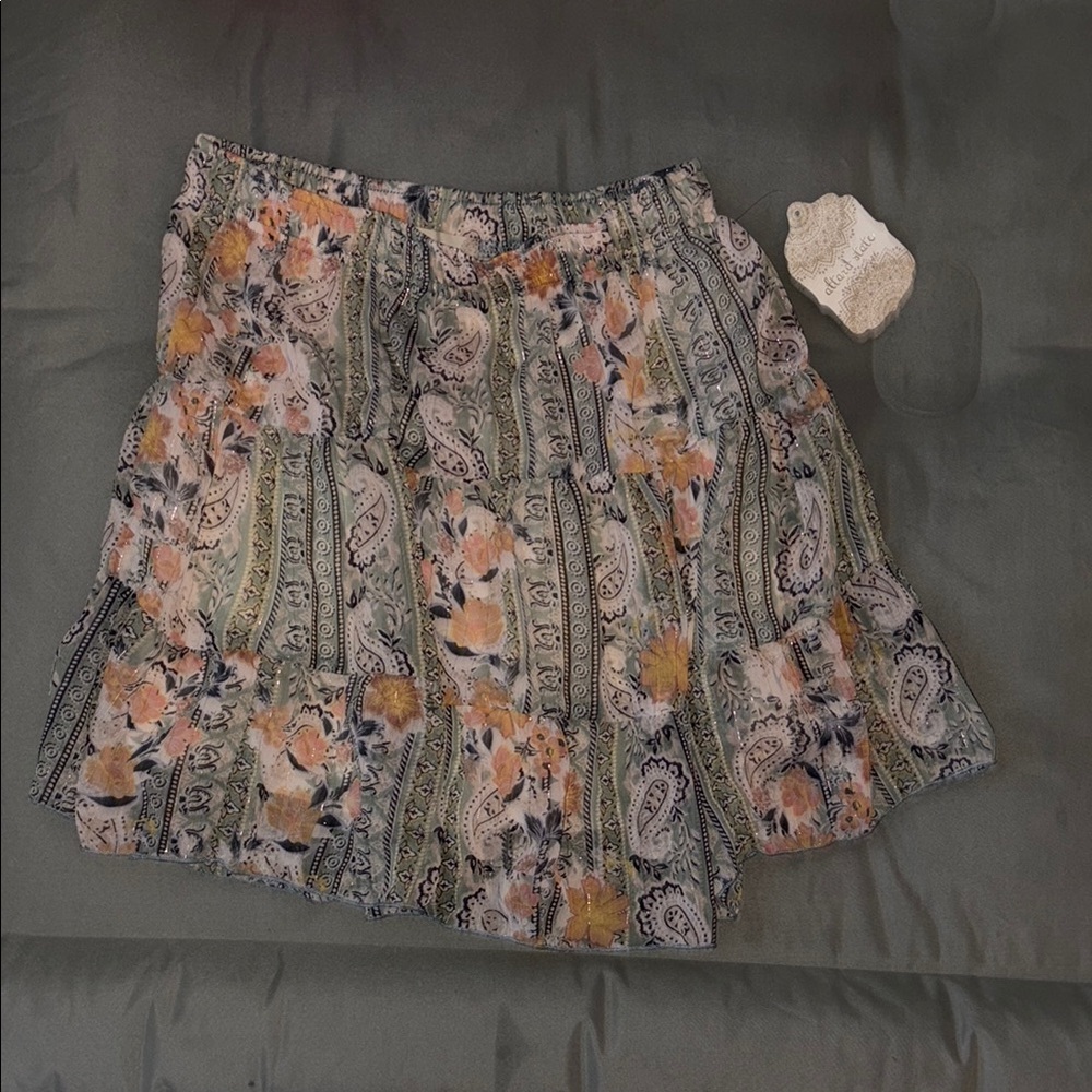 Altar'd State Multicolor Patterned Skirt
